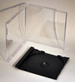 10.2mm Unassembled Single Jewel CD Case ( Black tray) 100pk